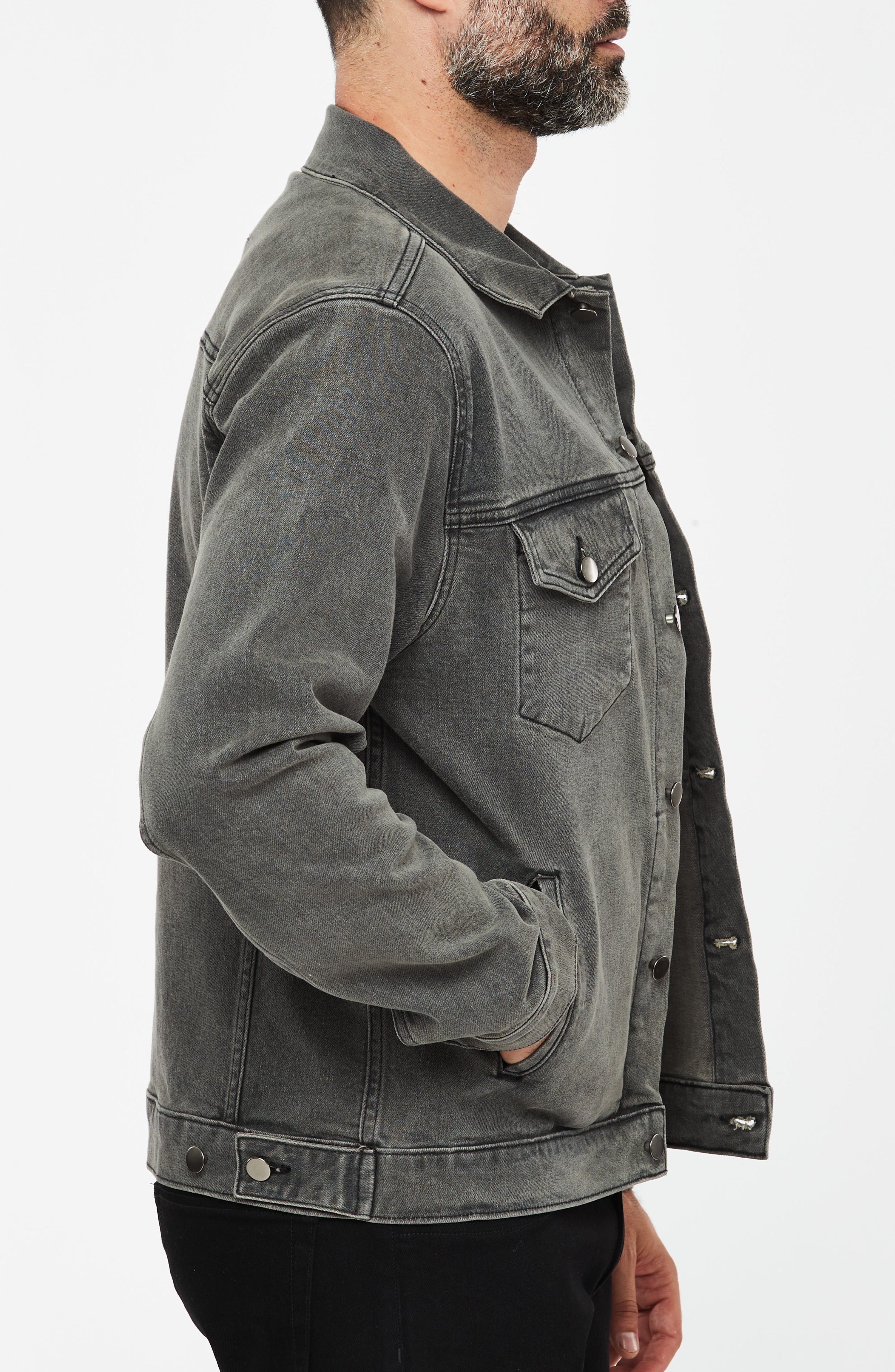 JACKET DENIM, STEEL
