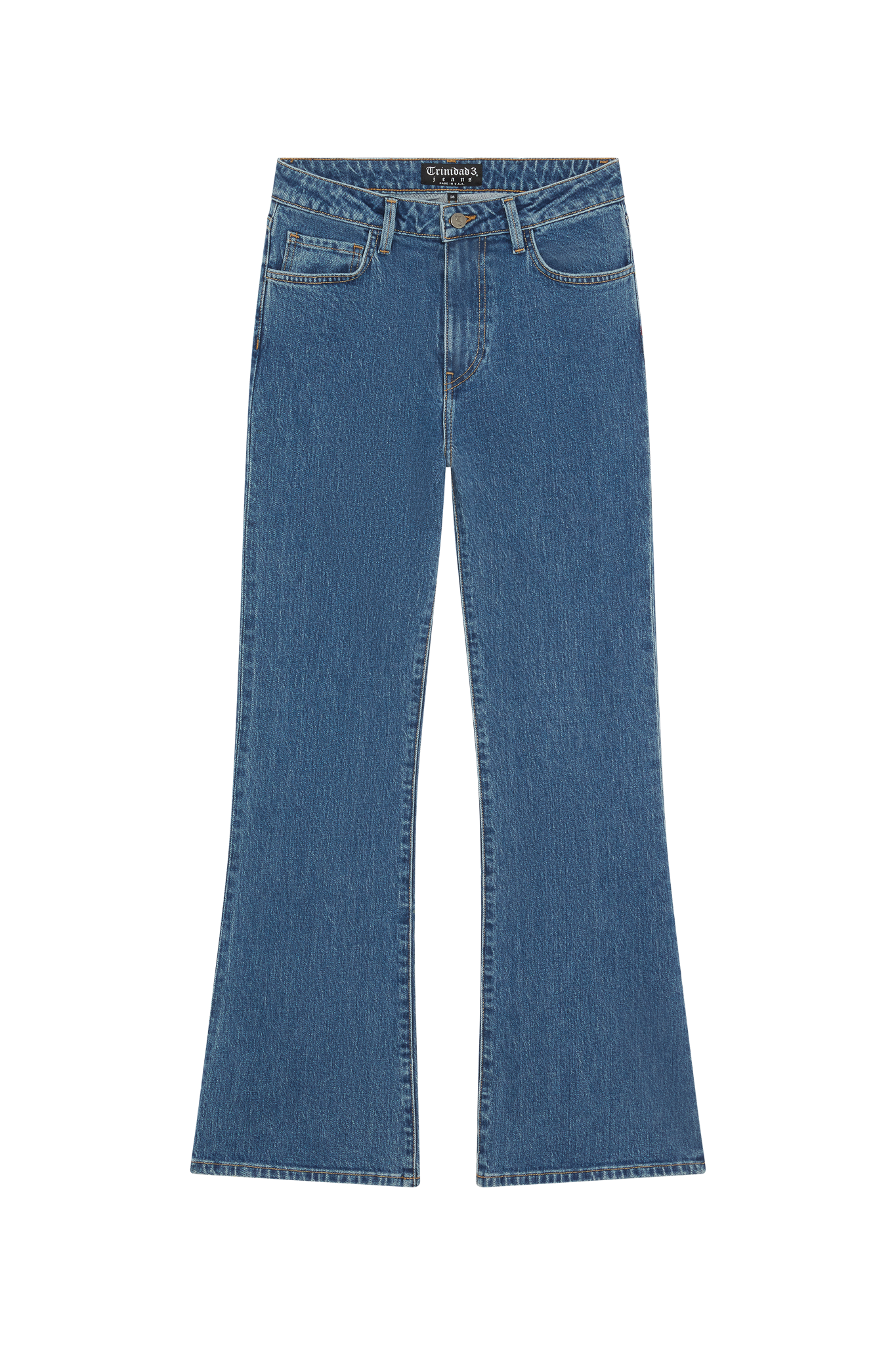 The Nya Midrise flare Stone Wash